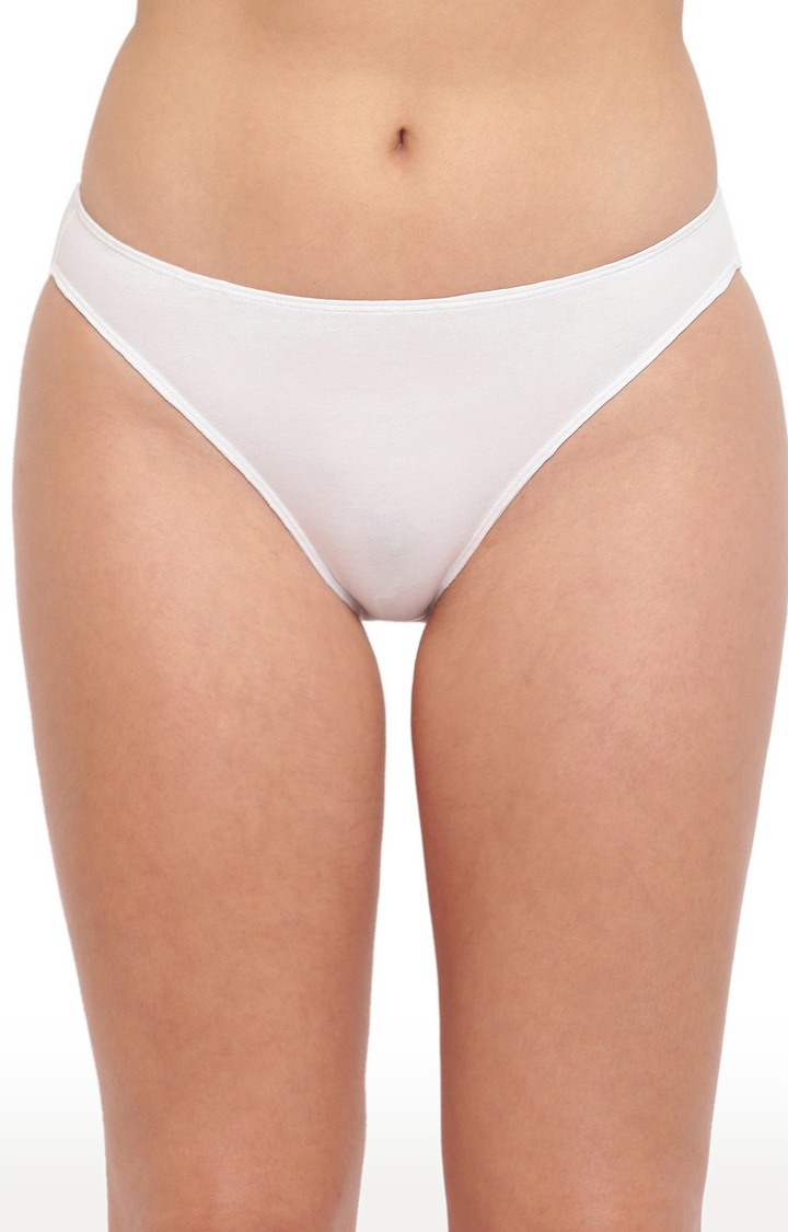 White Black And Grey Glamo Rise High Leg Bikini Panty Pack Of