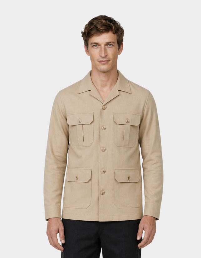 Pathfinder Cream Utility Overshirt