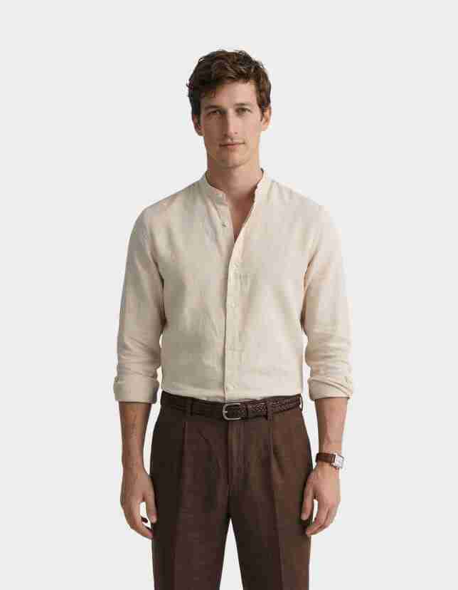 Mandarin Collar Shirt 