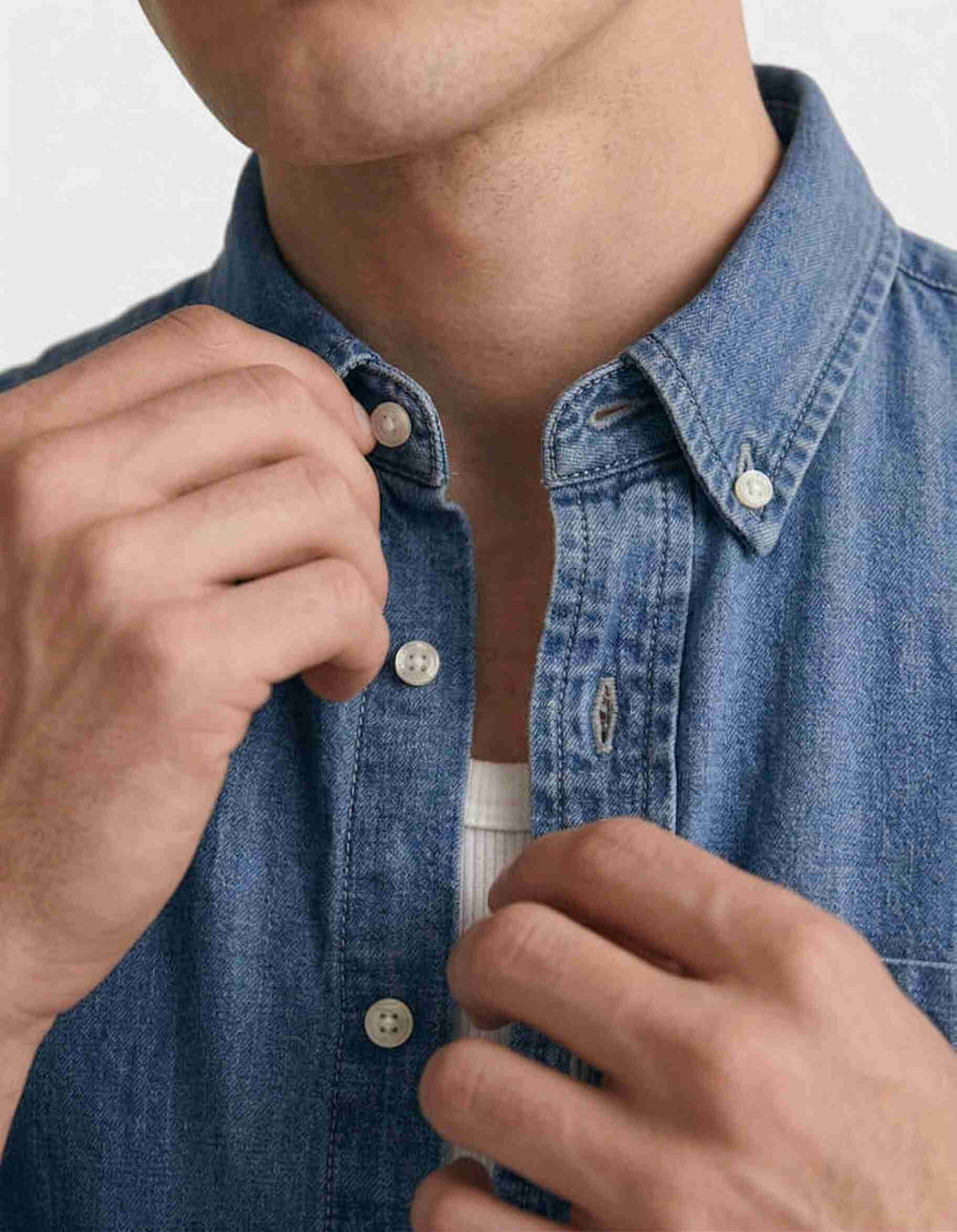 Denim Button-Down Shirt