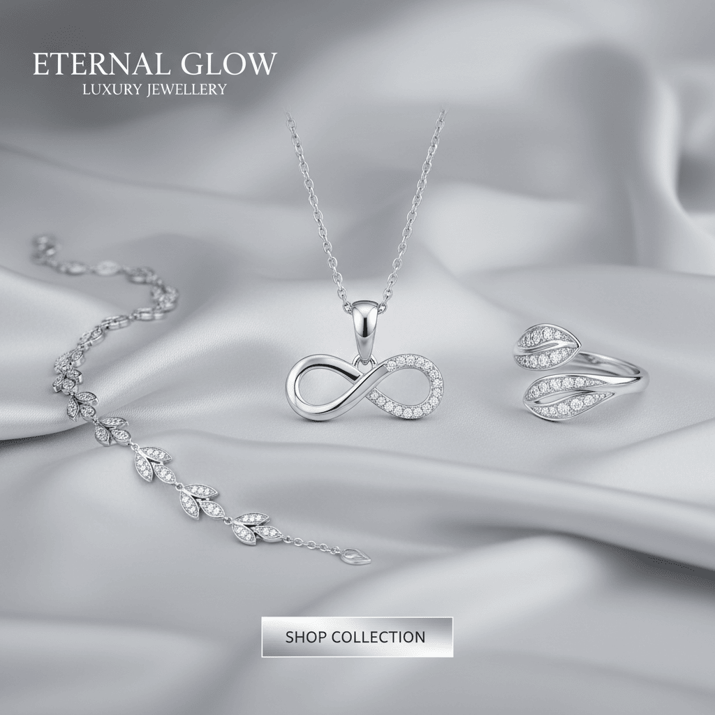 Elegant silver jewellery collection
