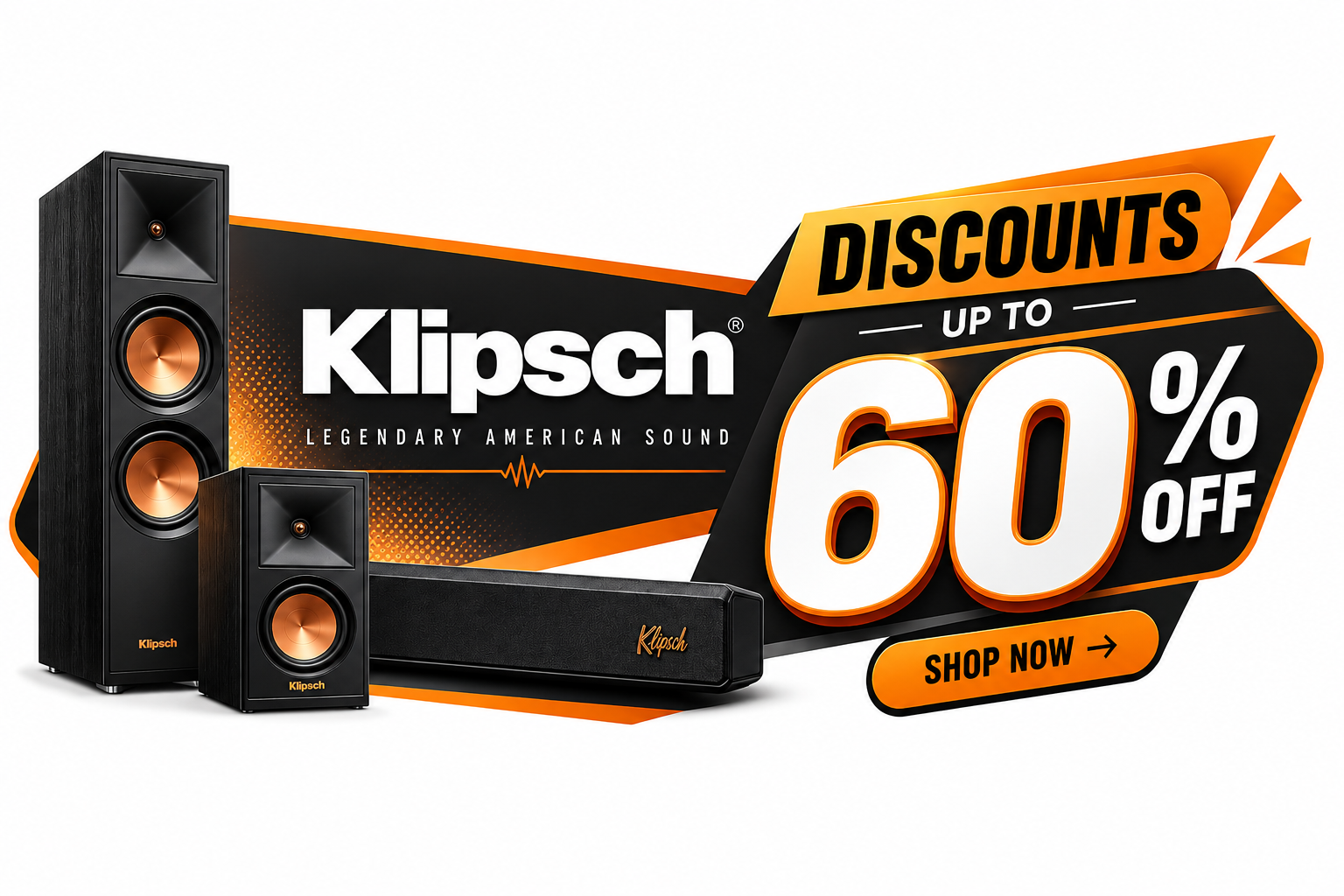 Klipsch Discounts Upto 60 percentage