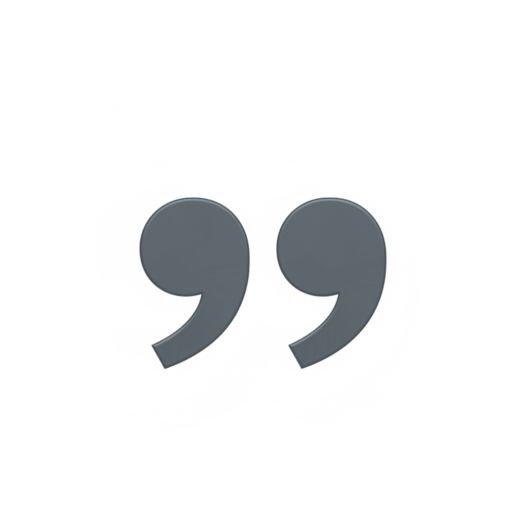 Decorative quote mark
