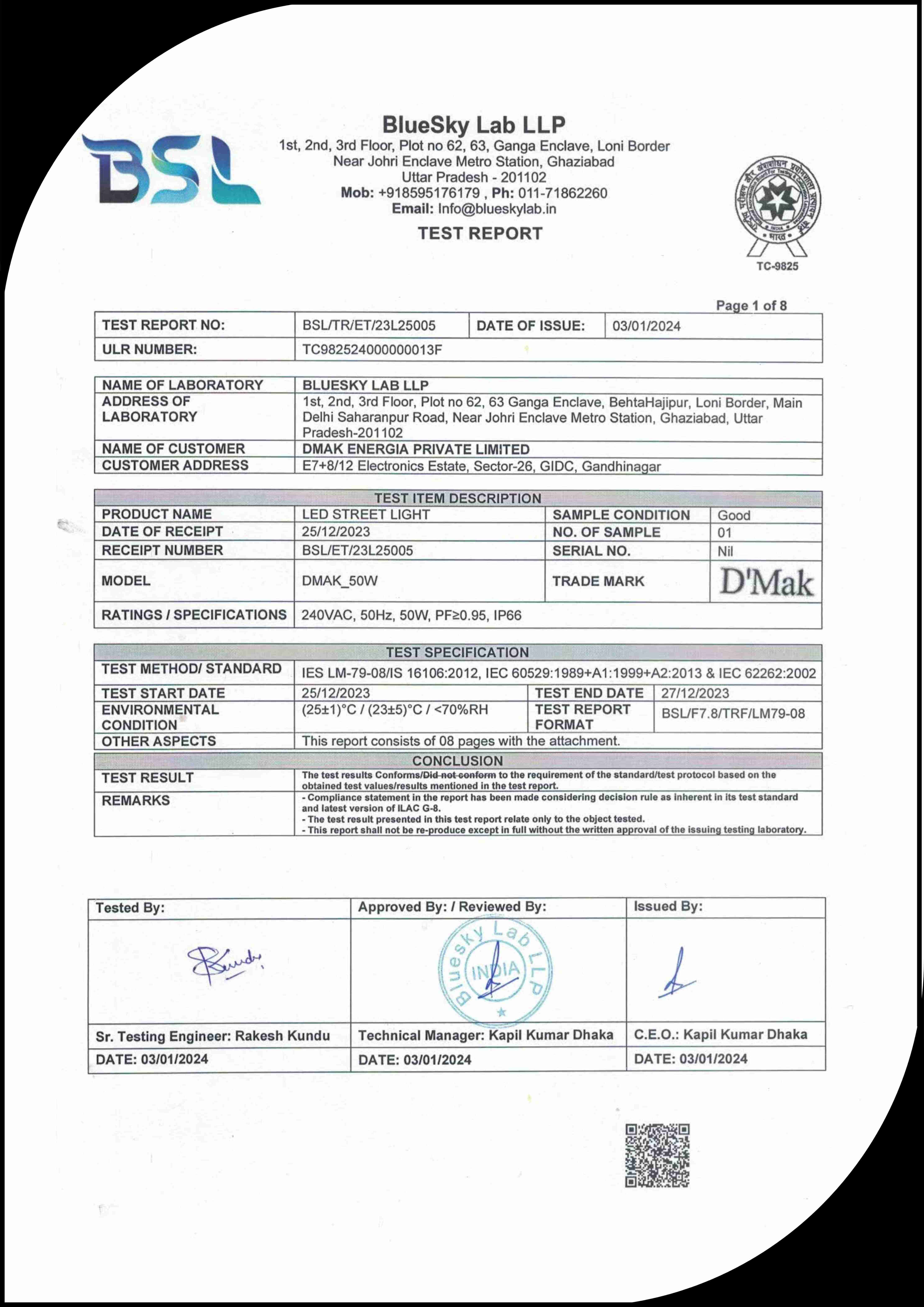 Certificates