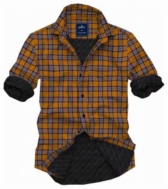 XMSS09232Y7 Dark Yellow Casual Shirt