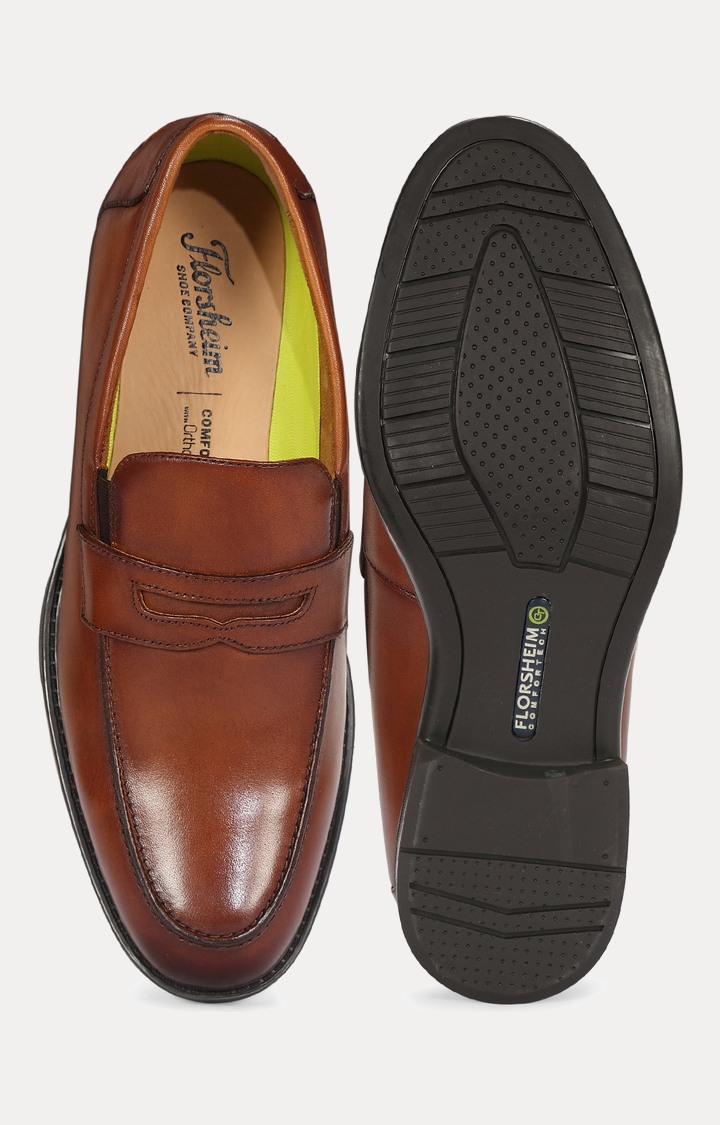 Florsheim Cognac Men Work Semi Formal