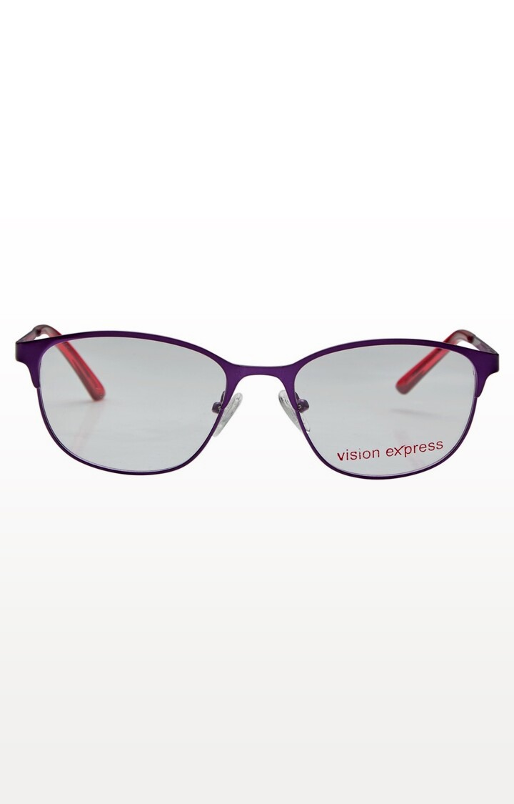 Full Rim Metal Cat Eye Purple Women Medium Vision Express 49068 Eyeglasses  Vision Express