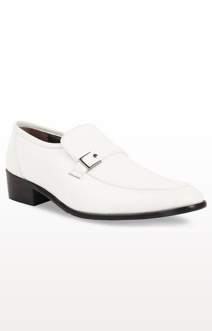 ZUCCARO BY REGAL WHITE MEN LEATHER FORMAL SLIP ON SHOES