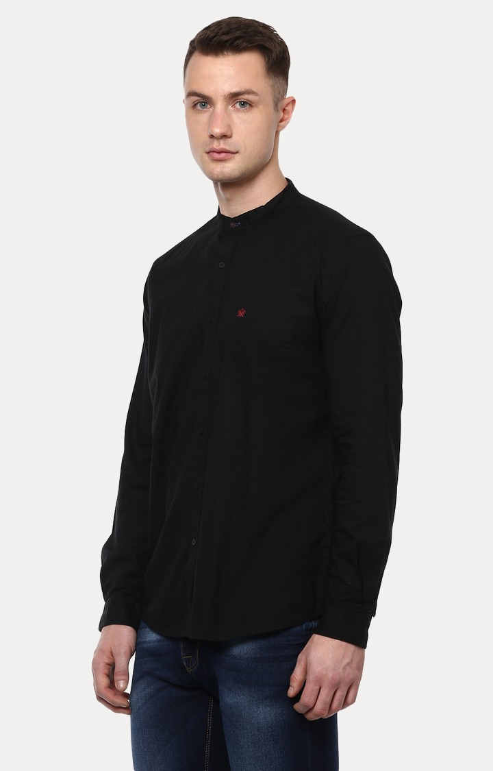 Turtle | Black Solid Casual Shirt 2
