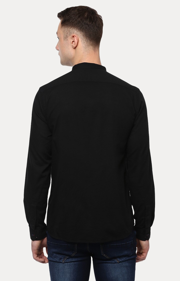 Turtle | Black Solid Casual Shirt 3