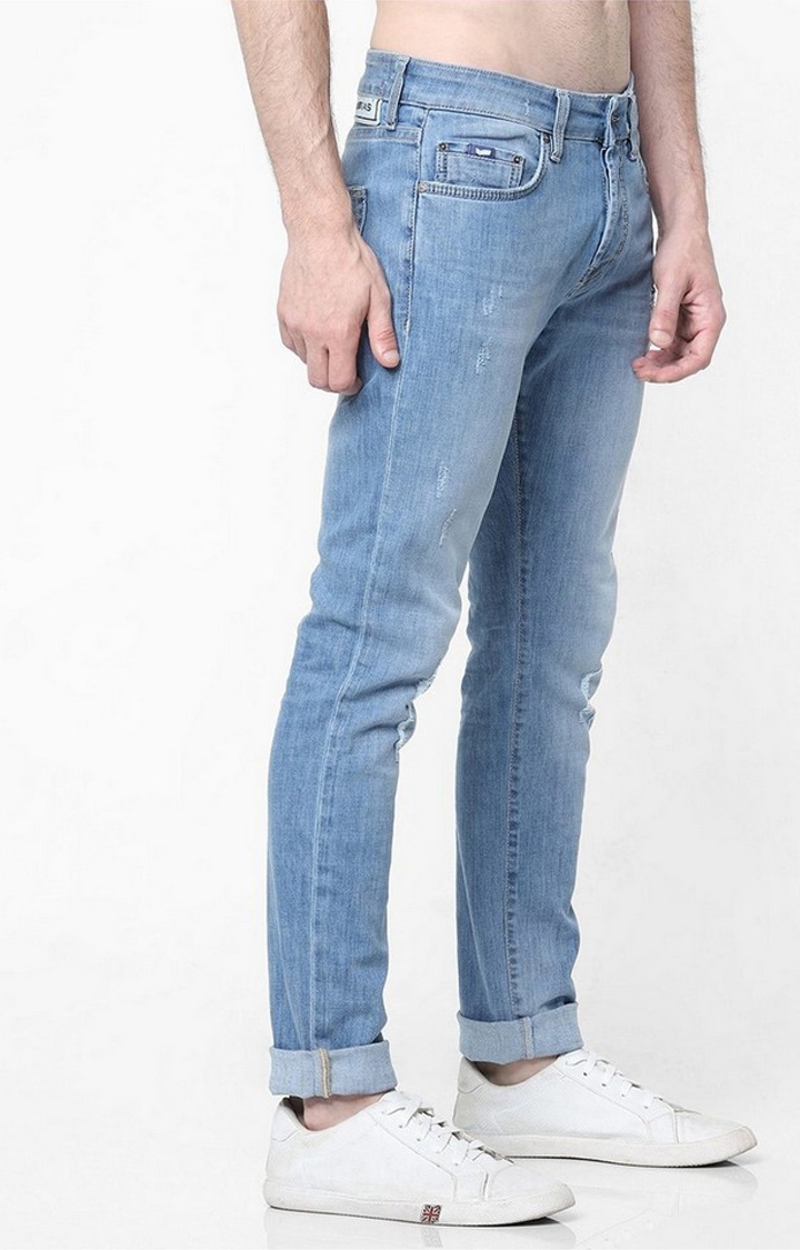 GAS | Men's Norton Carrot Fit Mid Blue Distress Jeans 2