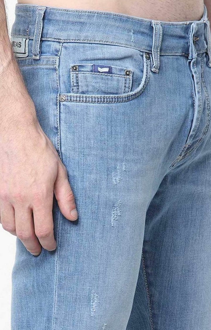 GAS | Men's Norton Carrot Fit Mid Blue Distress Jeans 4