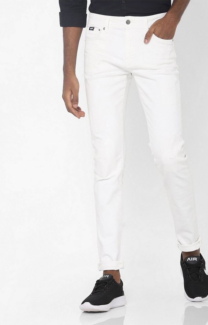 GAS | Sax Zip Mid-Rise White Skinny Jeans 0