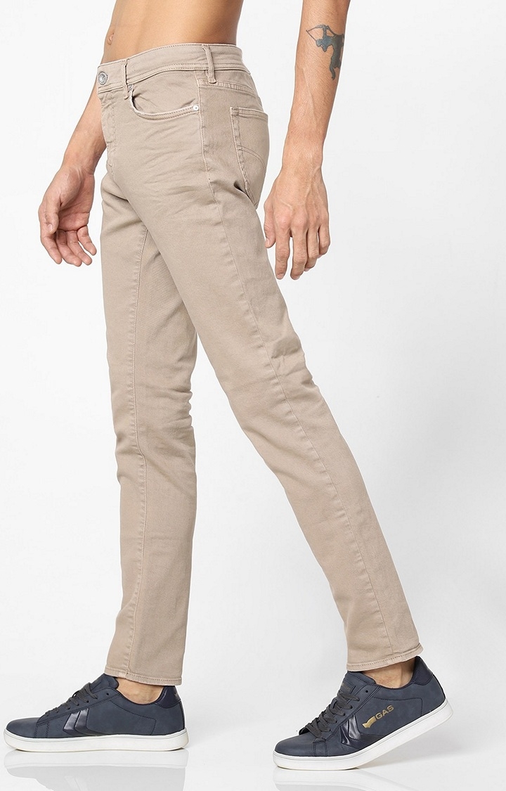 GAS | Men's Mid-Rise Beige Skinny Jeans 2