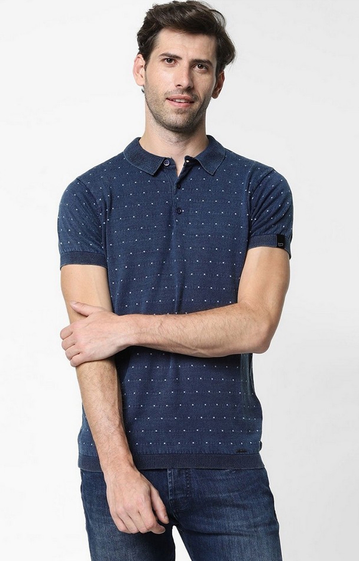 GAS | Ryce Polka-Dot Print Slim Fit Polo T-shirt 0