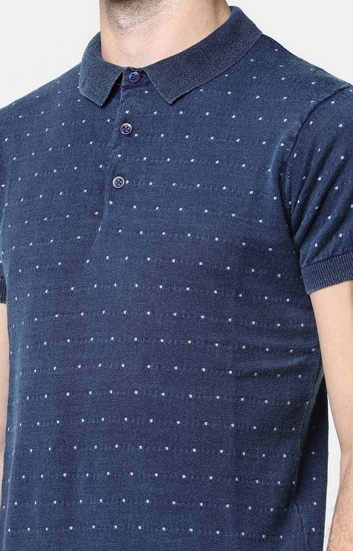 GAS | Ryce Polka-Dot Print Slim Fit Polo T-shirt 5