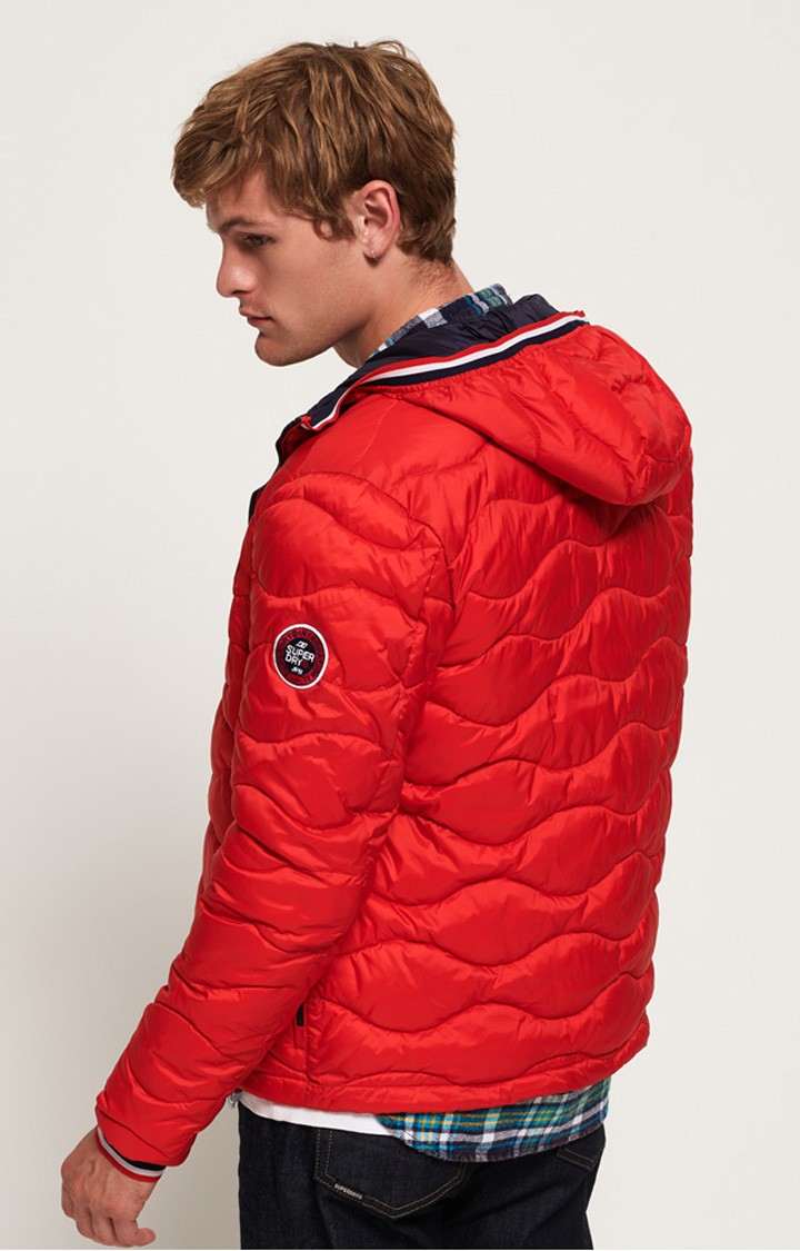 Superdry men's wave quilted hooded jacket store