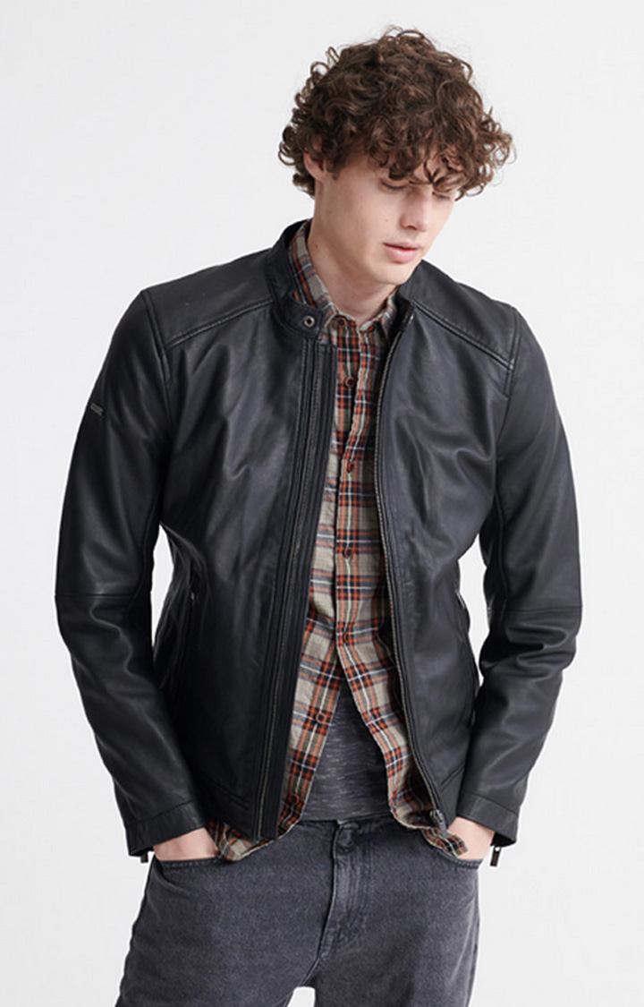 HERO LIGHT LEATHER RACER JACKET