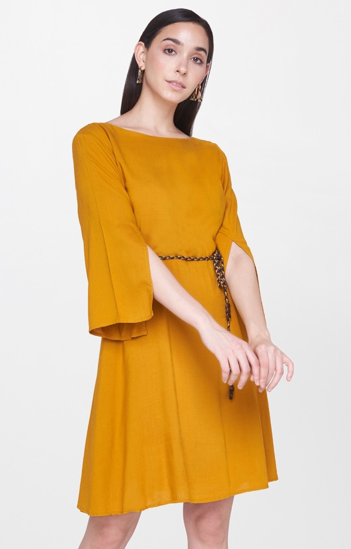 AND | AND OCHRE DRESS 0
