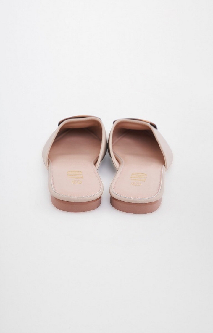 AND | Beige Pointed Toe Slip-ons 3