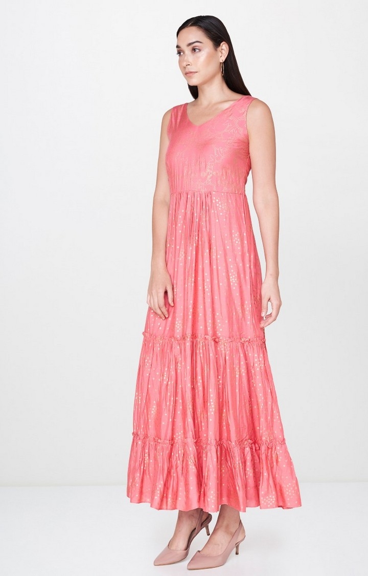 AND | Light Pink Printed Maxi Dress 2