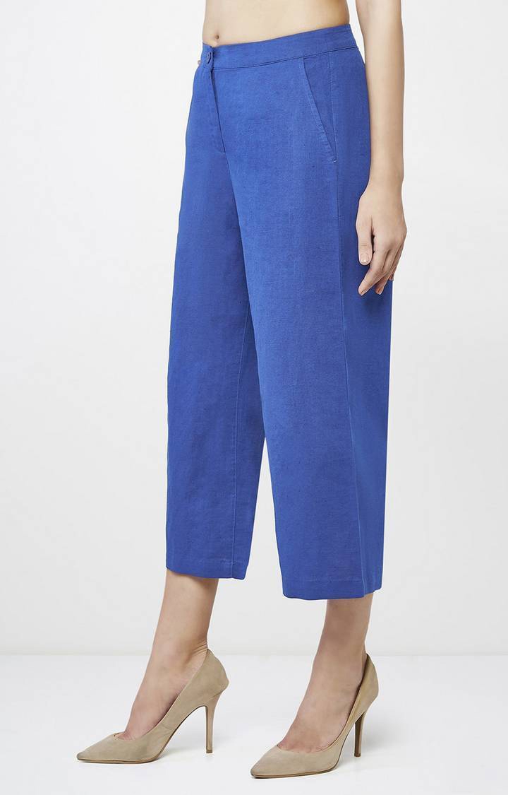 Royal Blue Solid Culottes