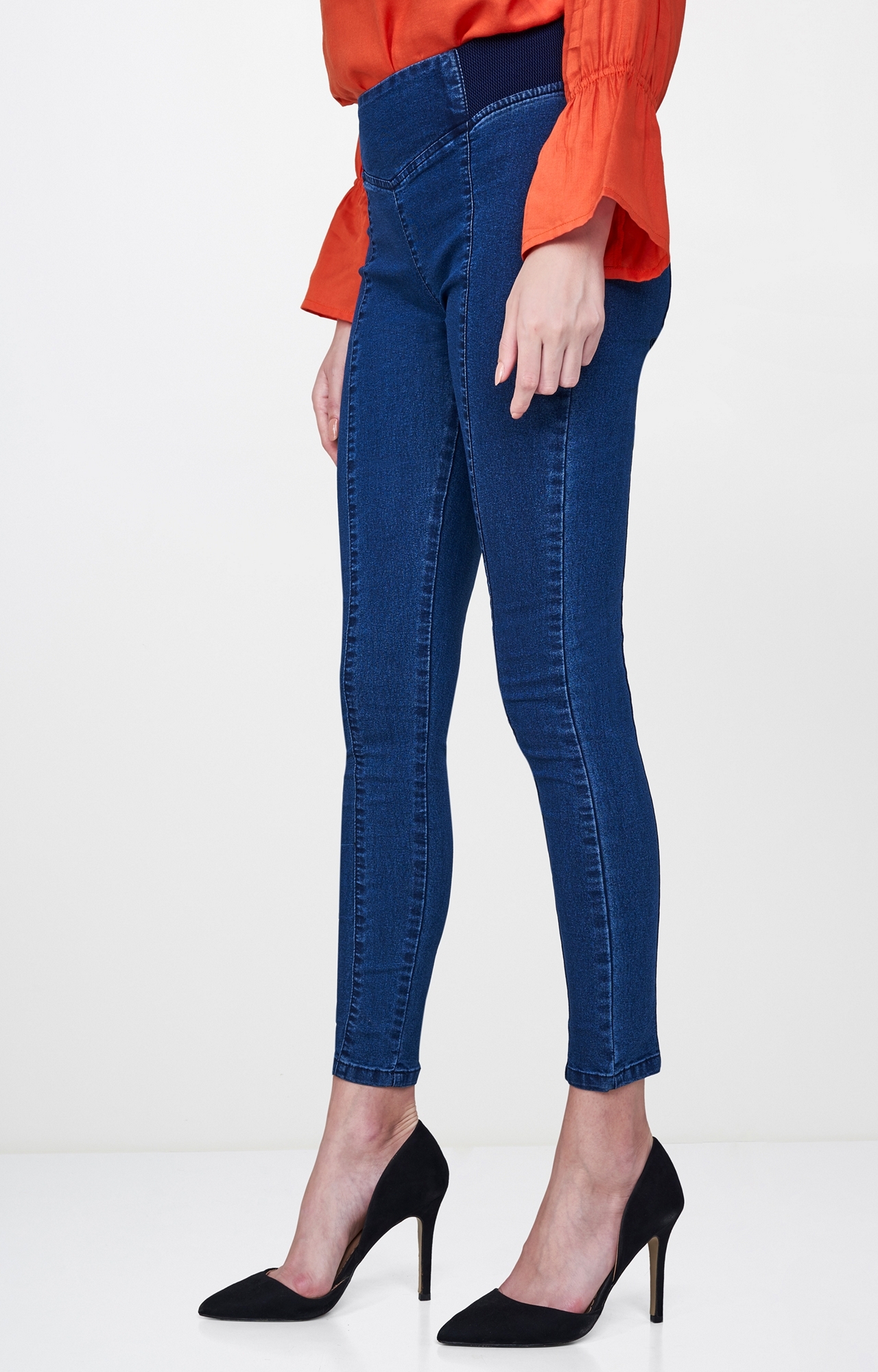 AND | Dark Blue Solid Jeggings 2