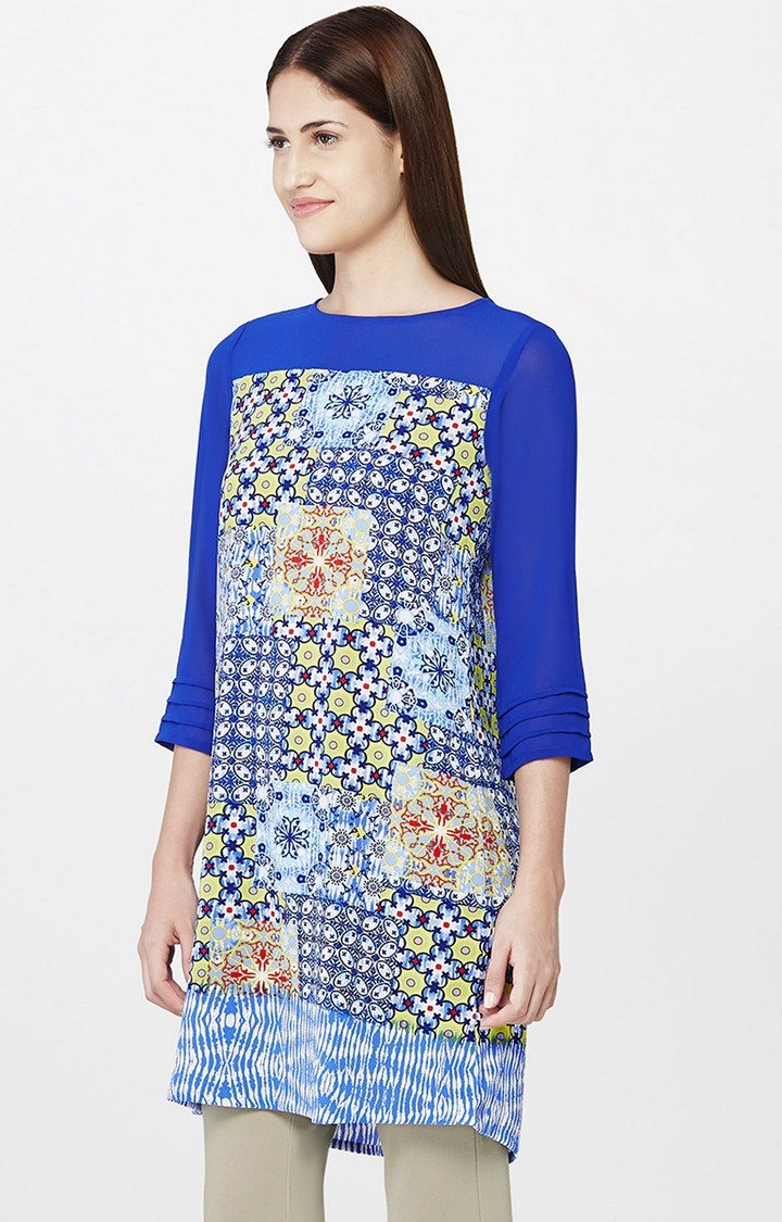 AND | Blue Printed Tunic 1