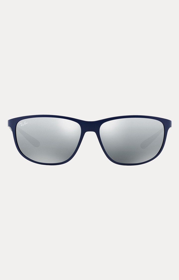 Ray-Ban Blue Matte Rectangle Sunglasses