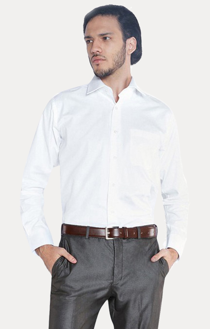 Raymond | White Solid Formal Shirt 0