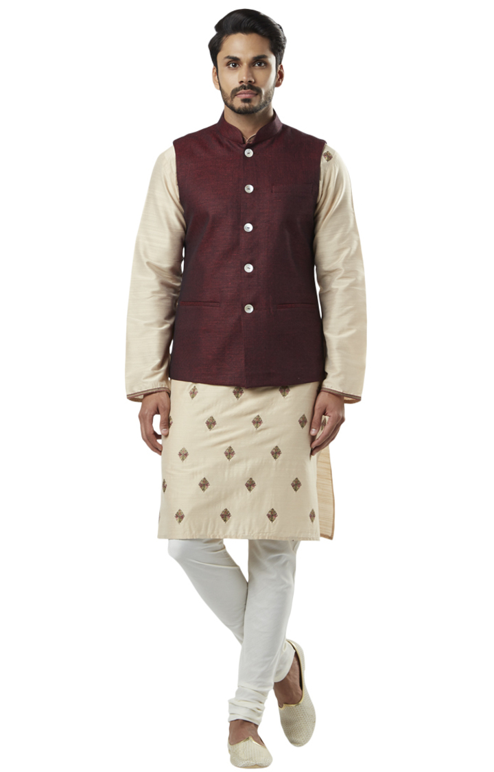 Red Ethnic Bundi Jacket