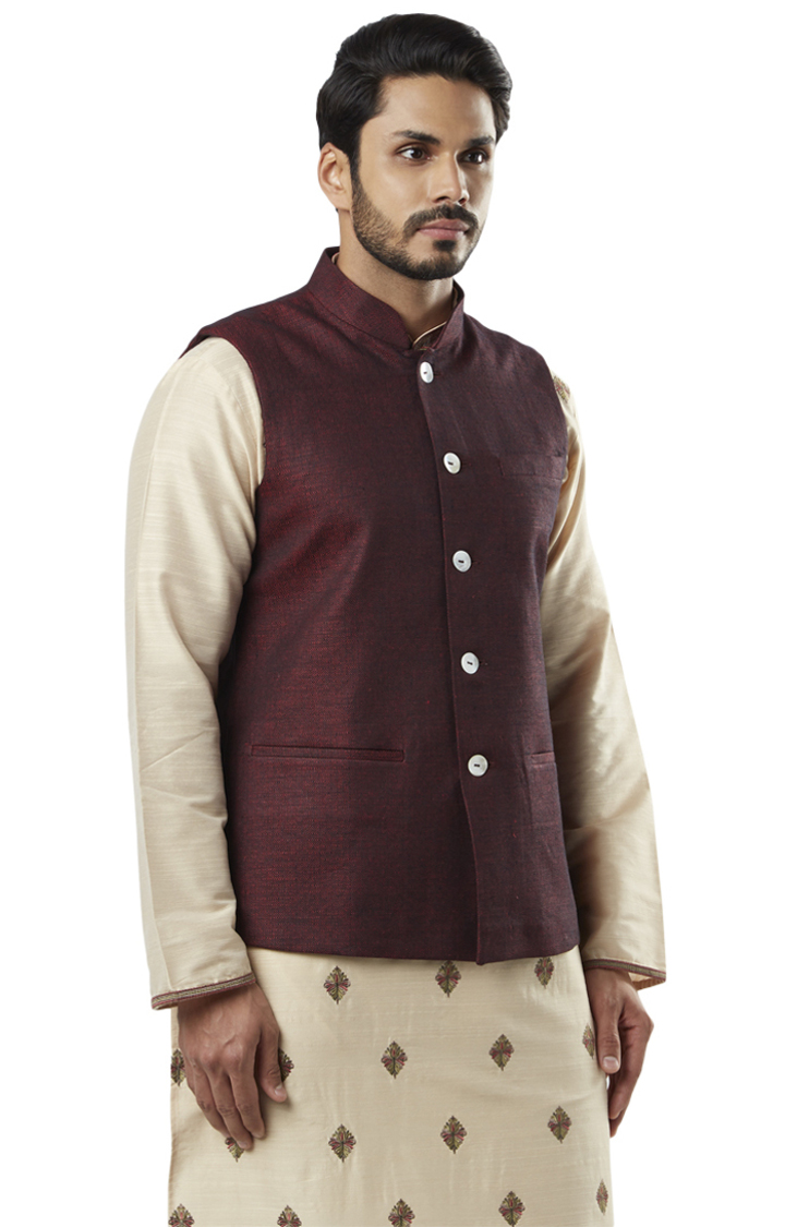 Red Ethnic Bundi Jacket
