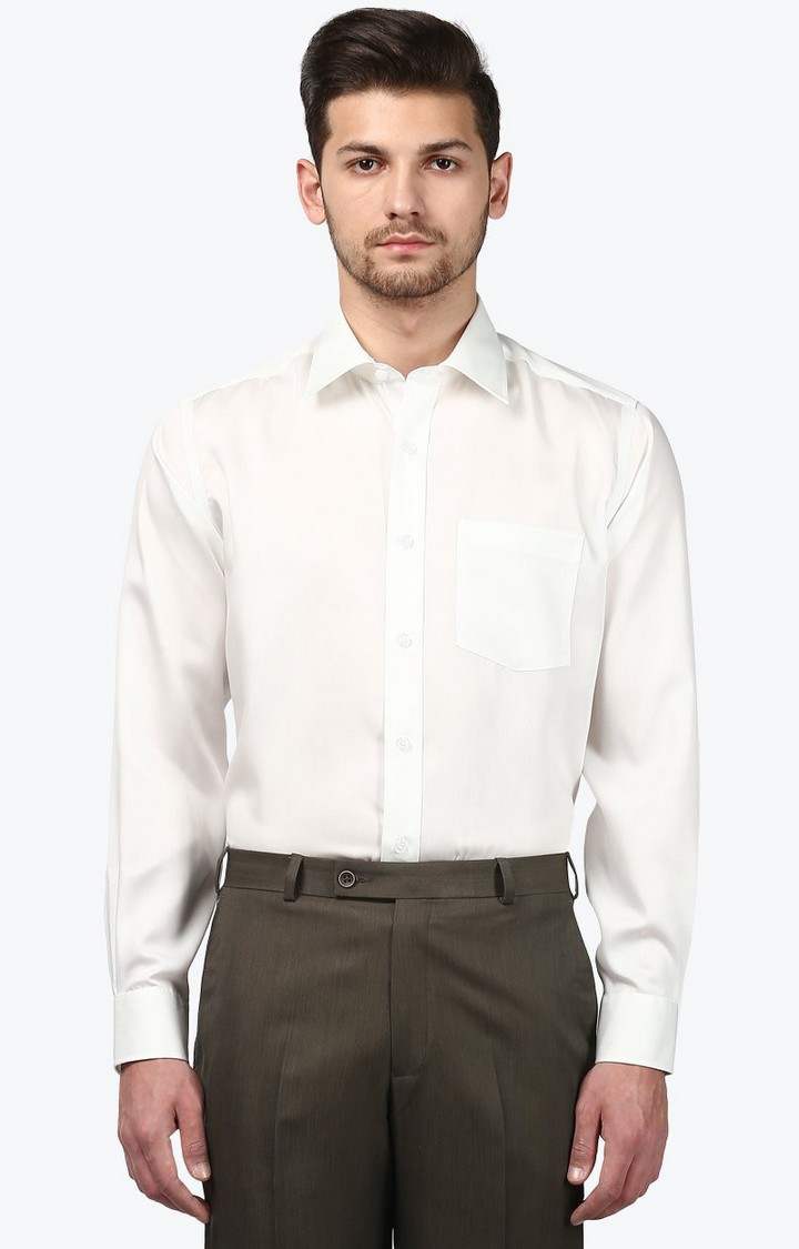 Light Yellow Solid Formal Shirt
