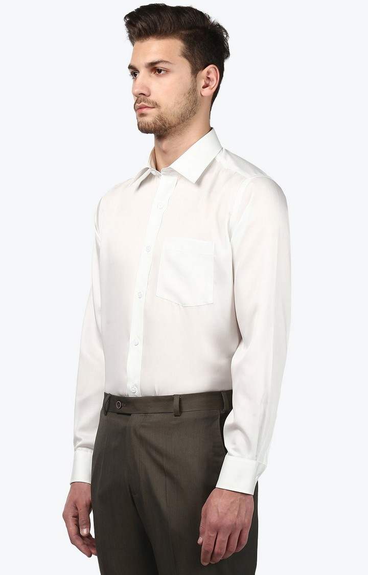 Light Yellow Solid Formal Shirt