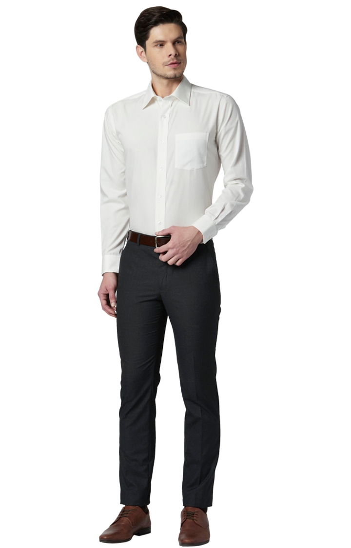 Park Avenue | White Solid Smart Fit Formal Shirt 1