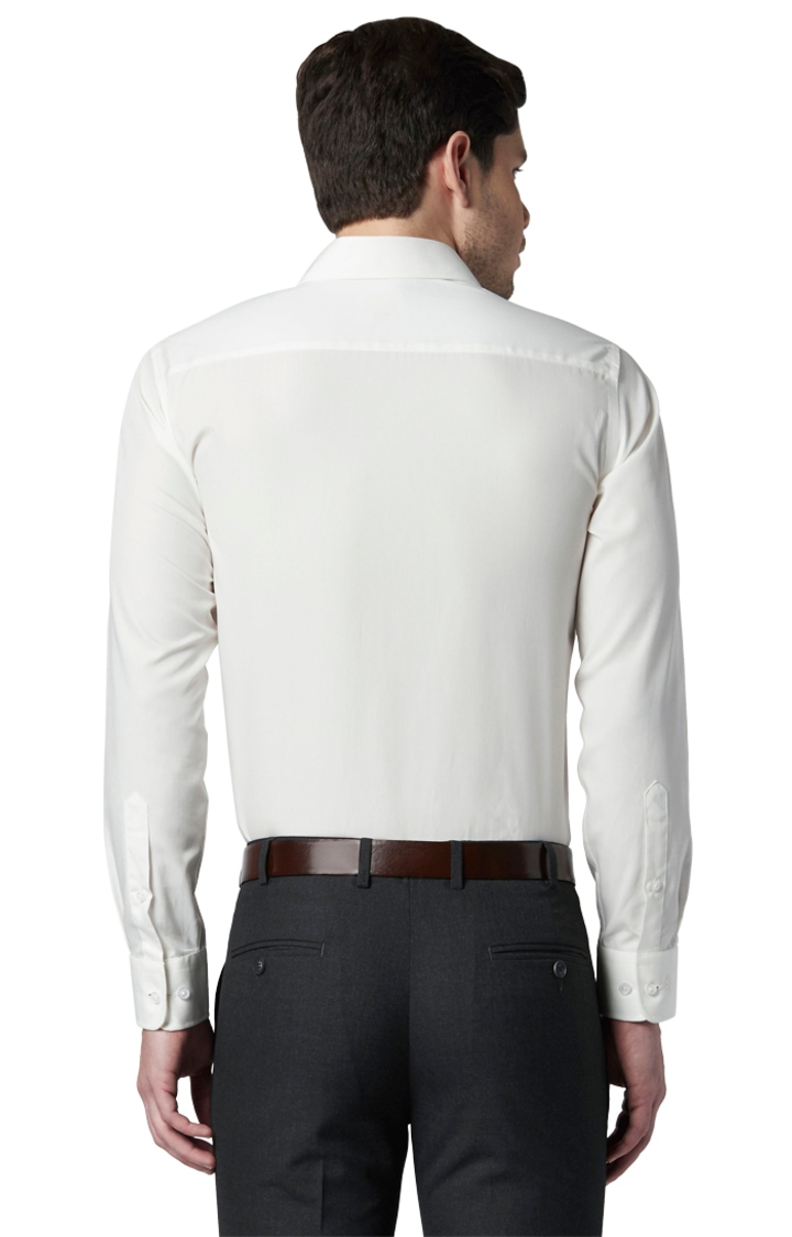 Park Avenue | White Solid Smart Fit Formal Shirt 4