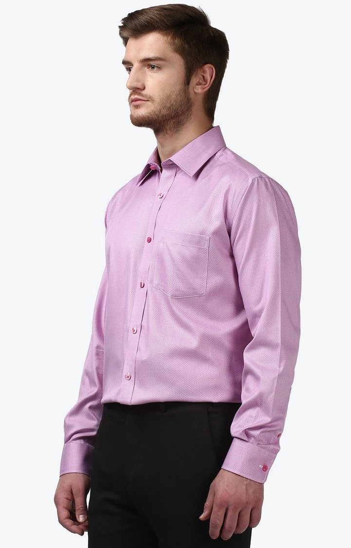 Pink Striped Formal Shirt image.
