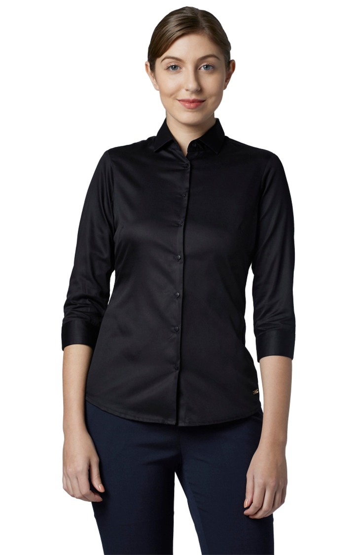 Park avenue women's solid formal shirt shop