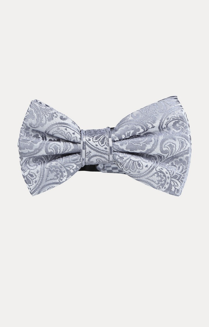 Grey Printed Bow Tie
