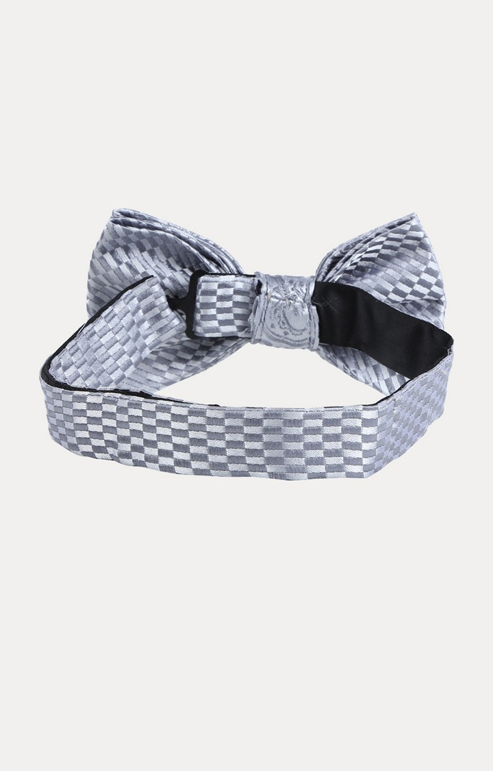 Grey Printed Bow Tie