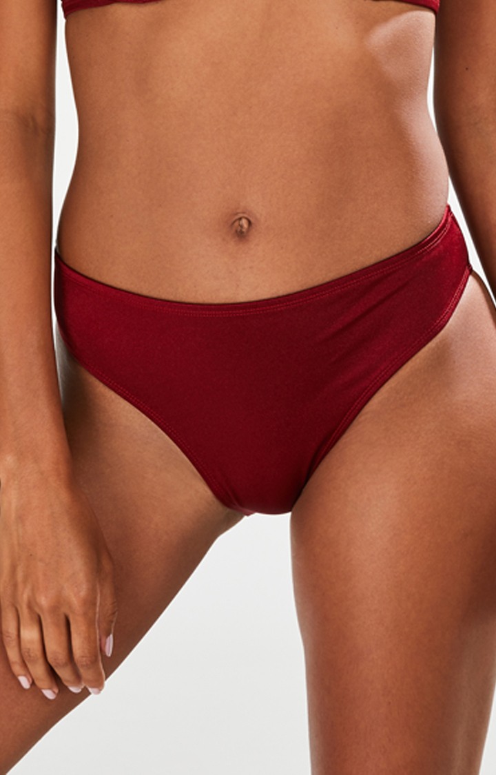Red Cinammon Regular Rio Bikini Bottom