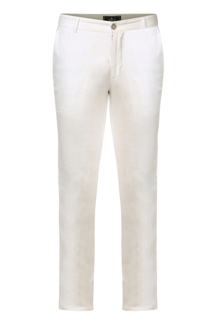PARX | PARX White Formal Trouser For Men 0