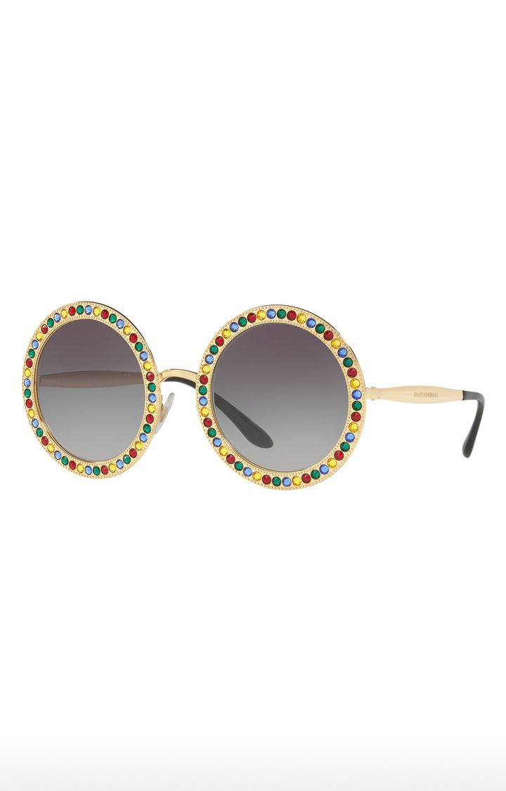 Dolce Gabbana Gold Round Sunglasses