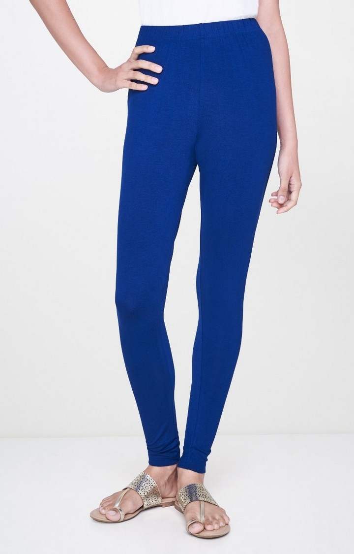 Ink Blue Solid Leggings