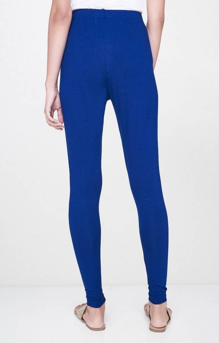 Ink Blue Solid Leggings