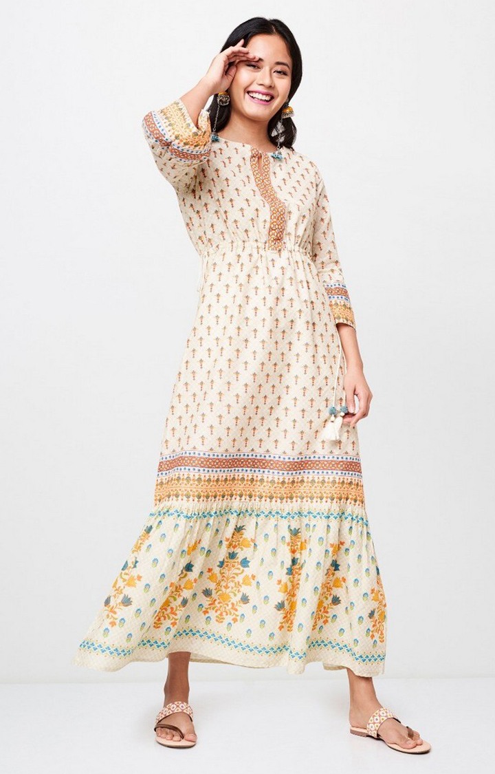 Global desi discount white maxi dress
