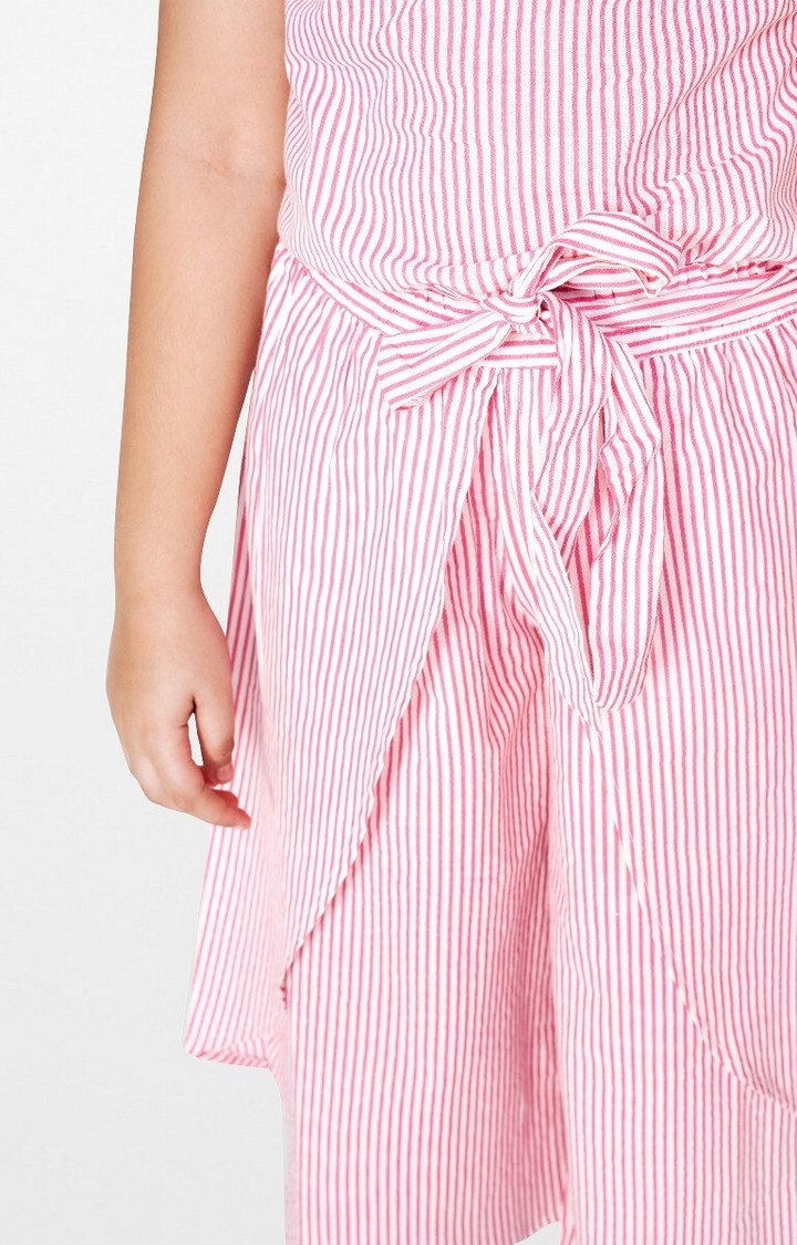 Pink Striped Jumpsuit