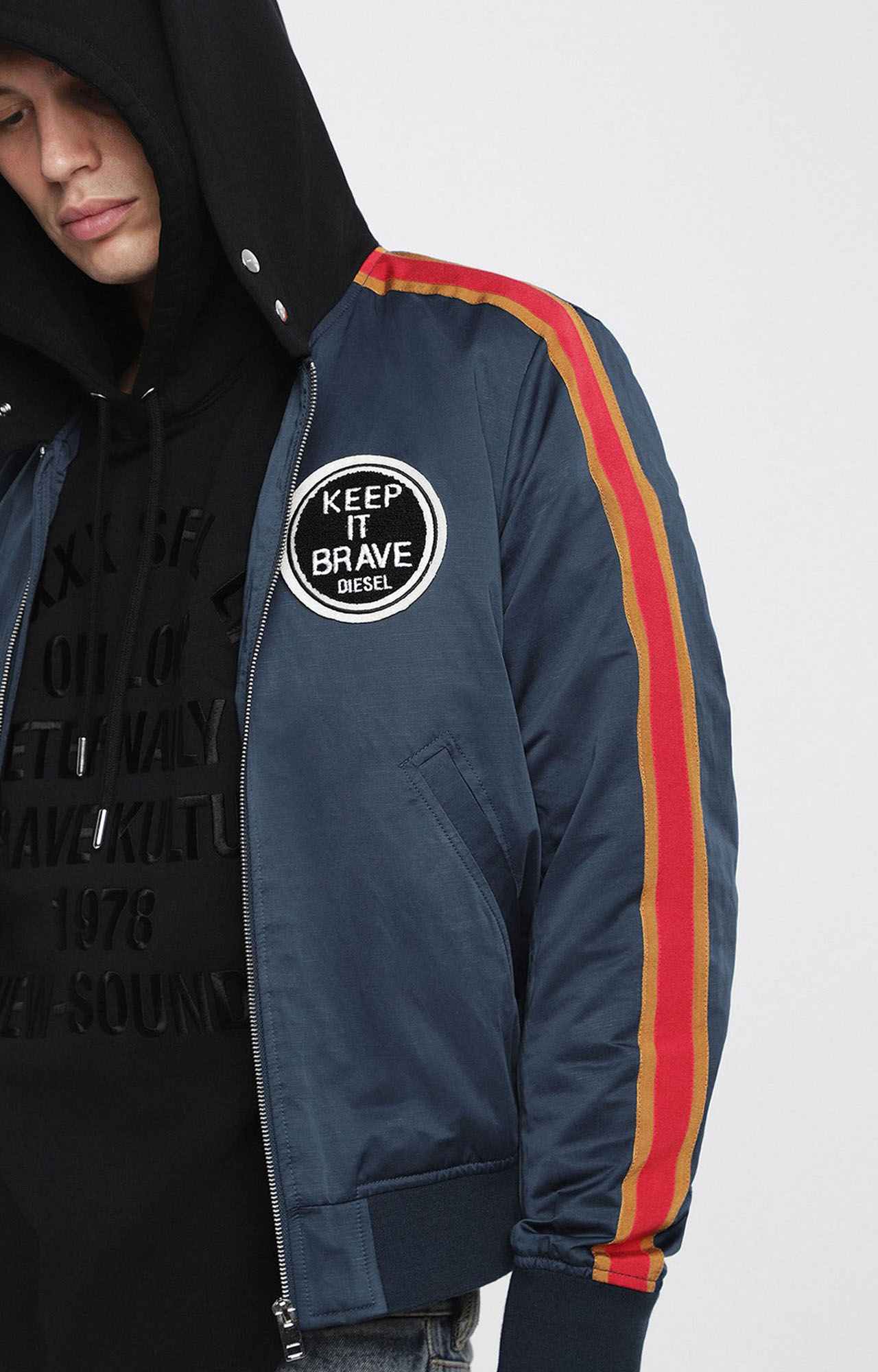 Veste Diesel J-SOUND Biker - Homme, Noir, Taille S - Originale Et Neuve Avec étiquettes