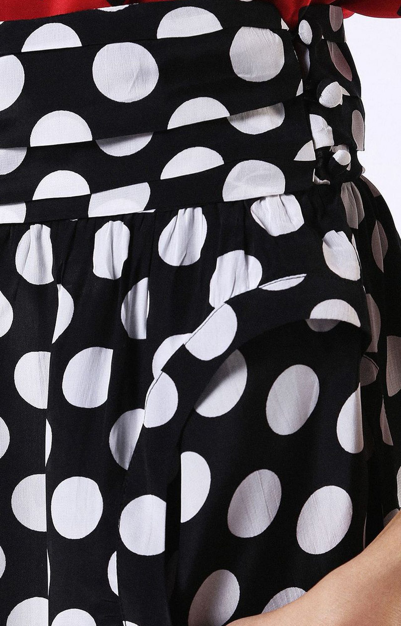 D-Blaze Red and White Polka Dots Skater Dress