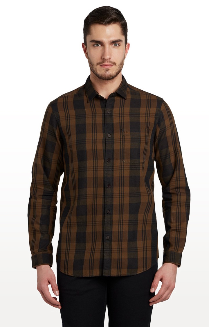 ColorPlus | ColorPlus Brown Casual Shirt For Men 0